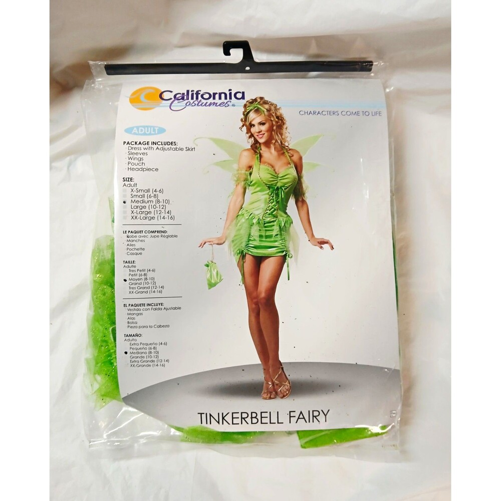 California Costumes Women’s Tinkerbell Fairy Green Dress Costume Set M Regular